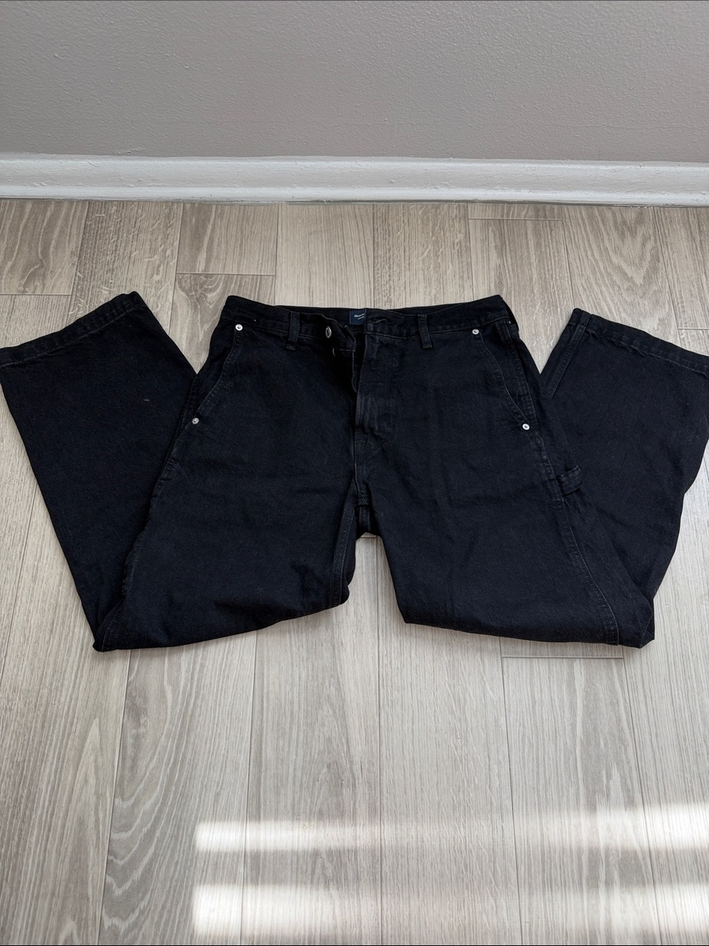 Abercrombie & Fitch Black Baggy Rigid Denim Jeans